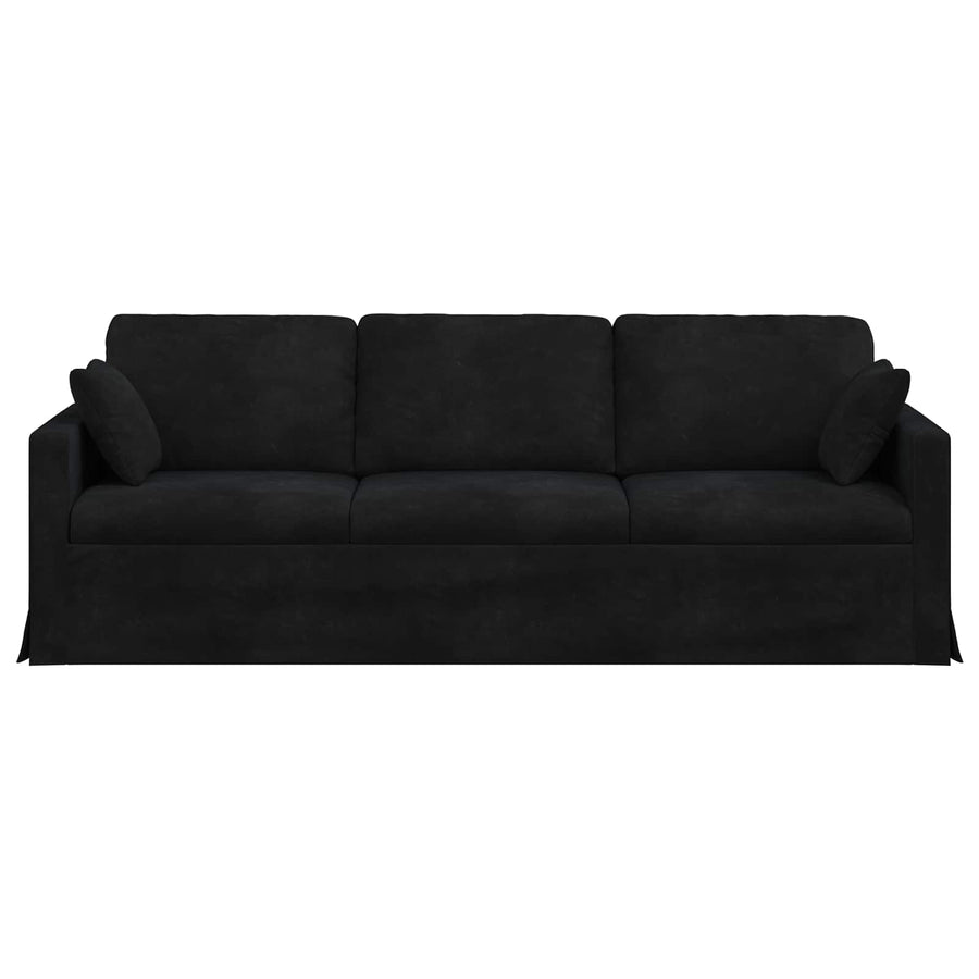 Bank Zwart 228 x 78 x 80 cm Fluweel