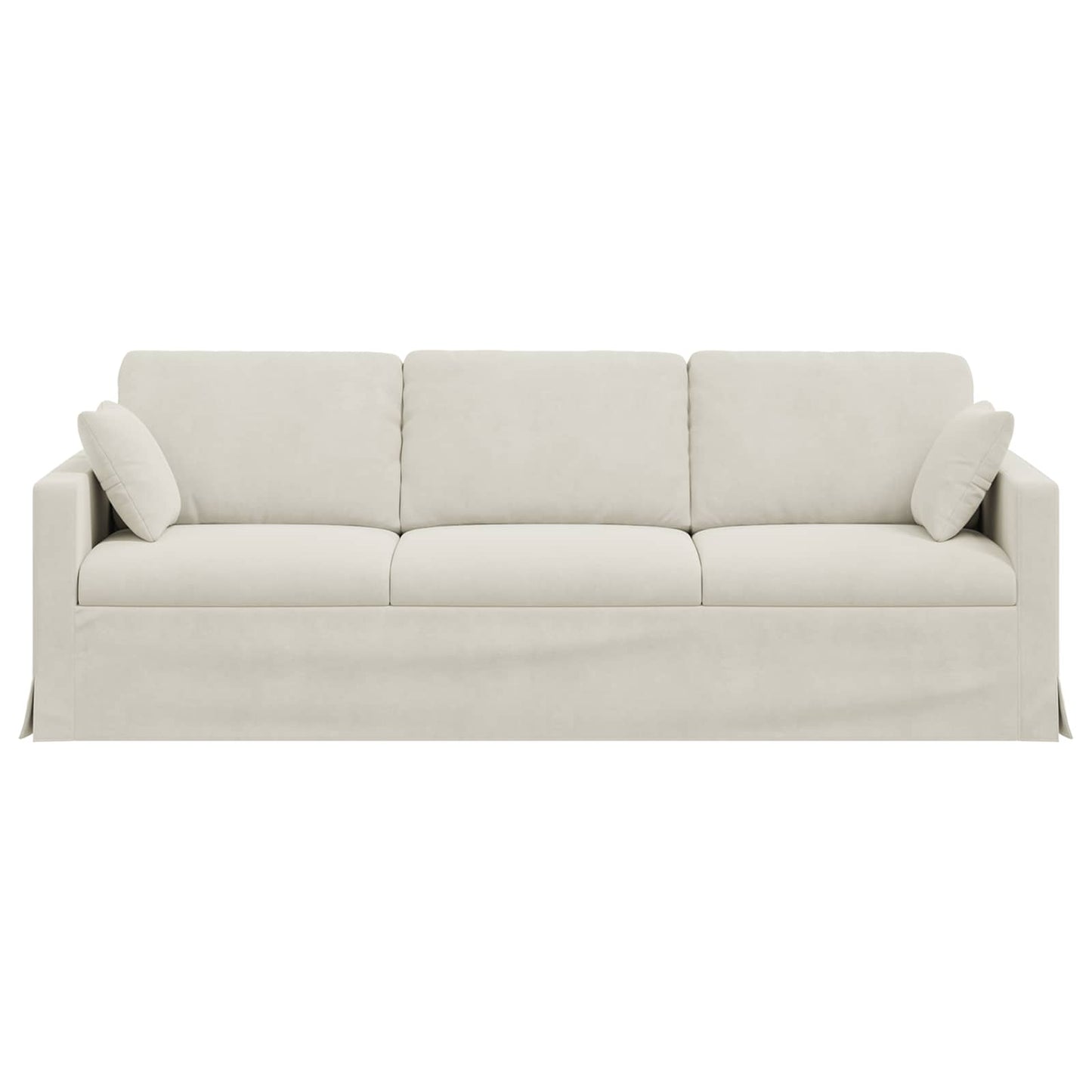 Bank Crème 228 x 78 x 80 cm Fluweel