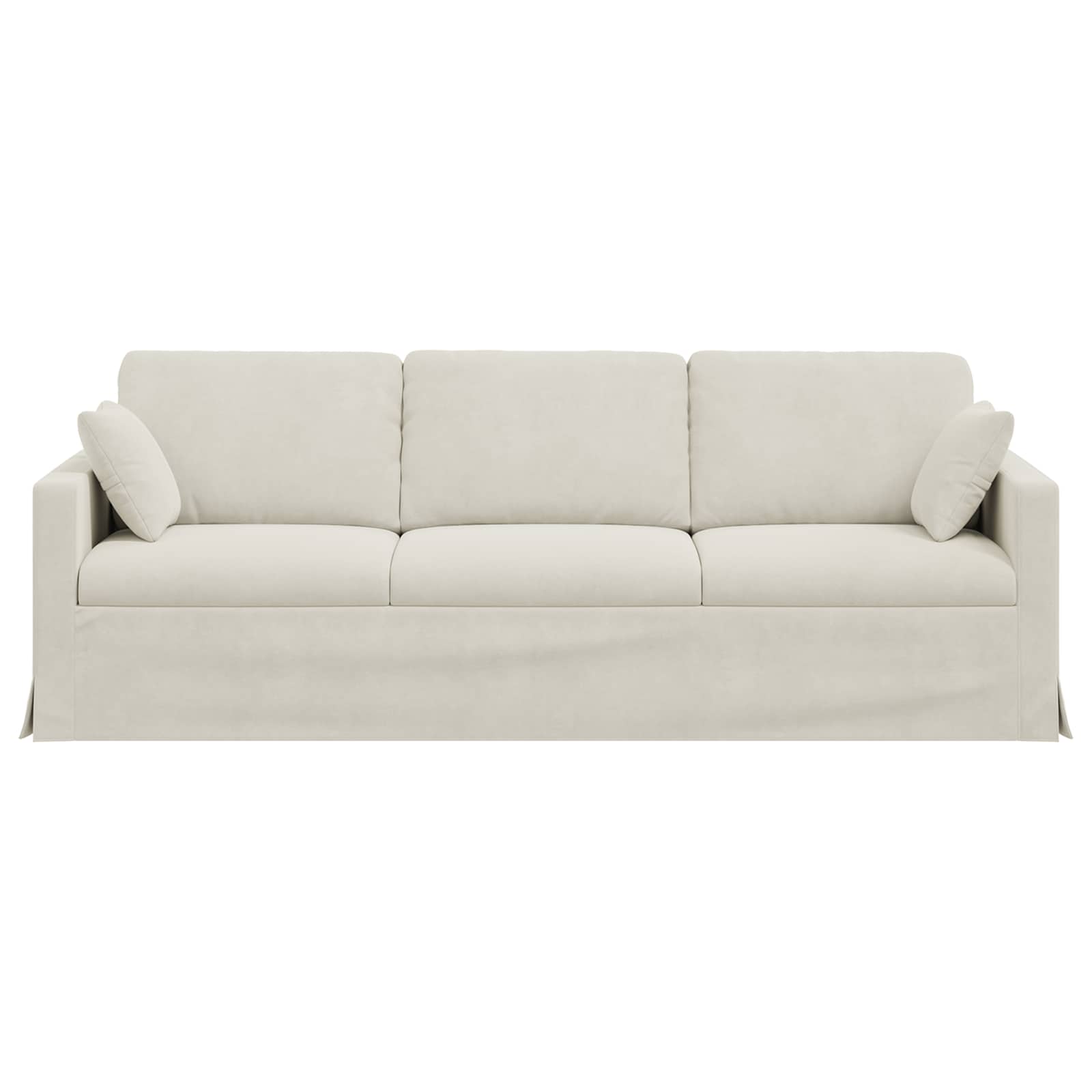 Bank Crème 228 x 78 x 80 cm Fluweel
