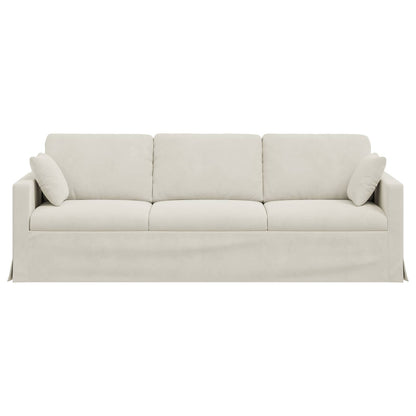 Bank Crème 228 x 78 x 80 cm Fluweel