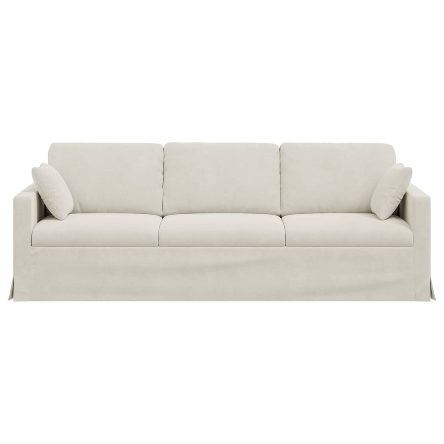 Bank Crème 228 x 78 x 80 cm Fluweel