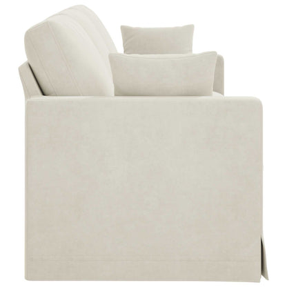 Bank Crème 228 x 78 x 80 cm Fluweel