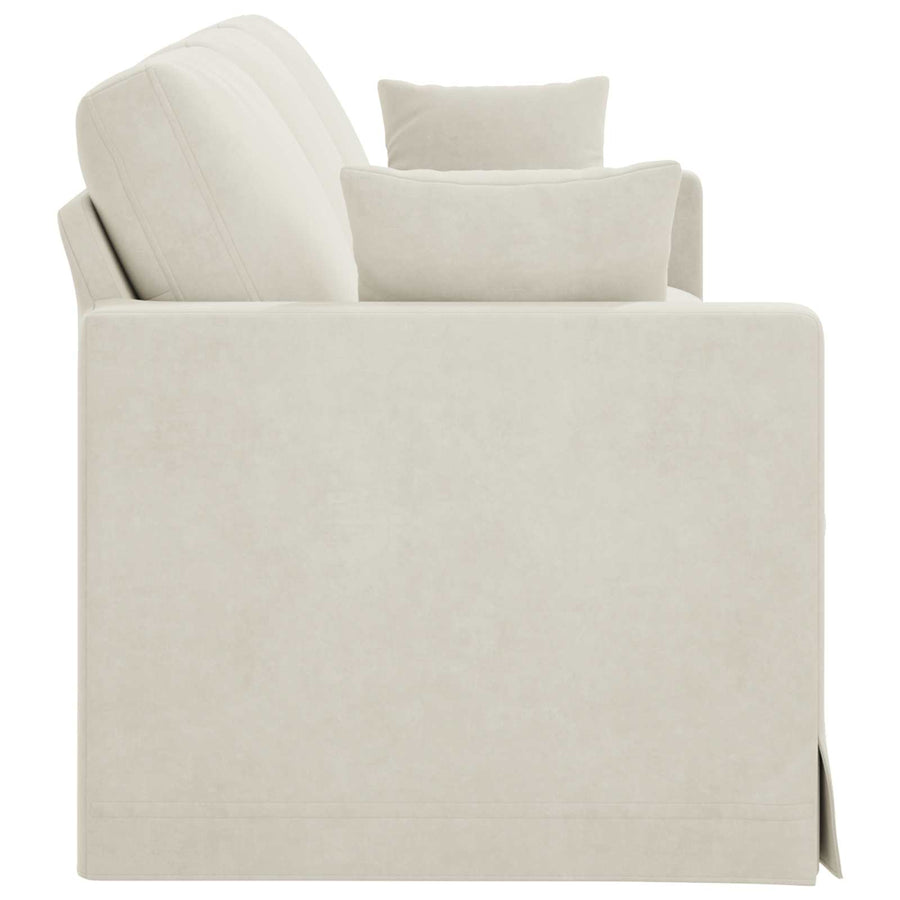Bank Crème 228 x 78 x 80 cm Fluweel