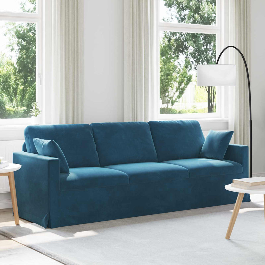 Bank Blauw 228 x 78 x 80 cm Fluweel