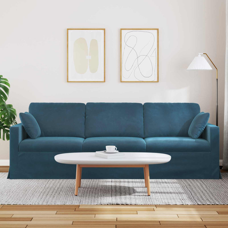 Bank Blauw 228 x 78 x 80 cm Fluweel