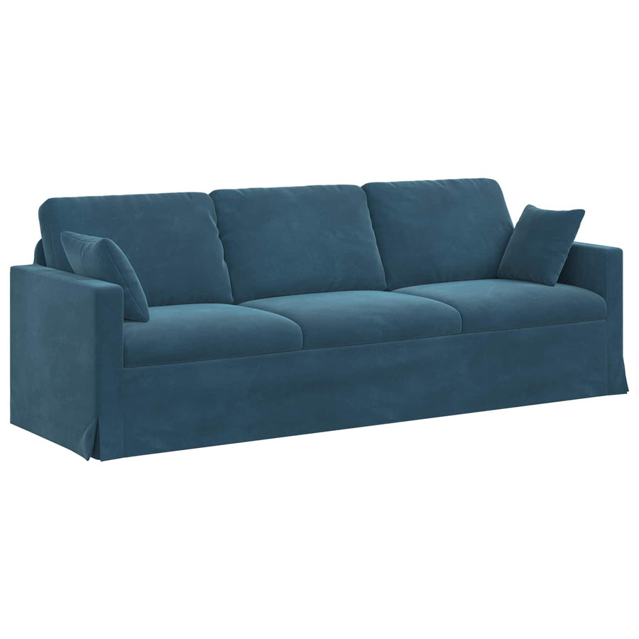 Bank Blauw 228 x 78 x 80 cm Fluweel