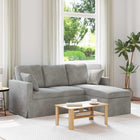 Sofa Light Grey 198 x 134 x 80 cm Velvet
