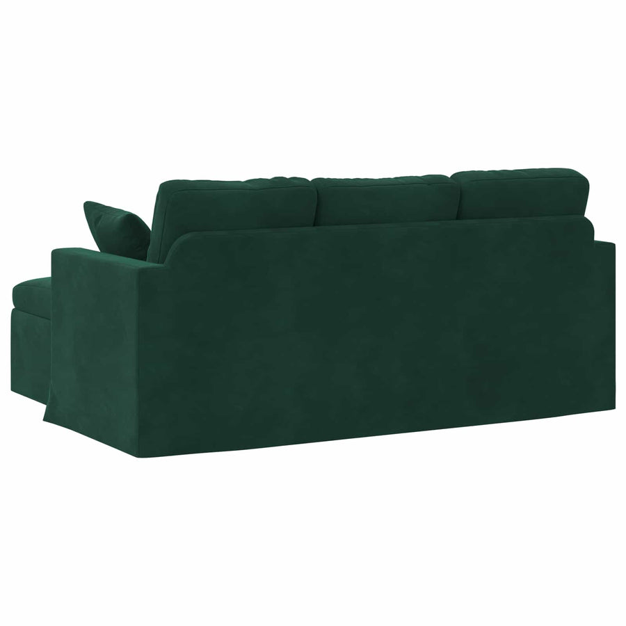Bank Donkergroen 178 x 134 x 80 cm Fluweel