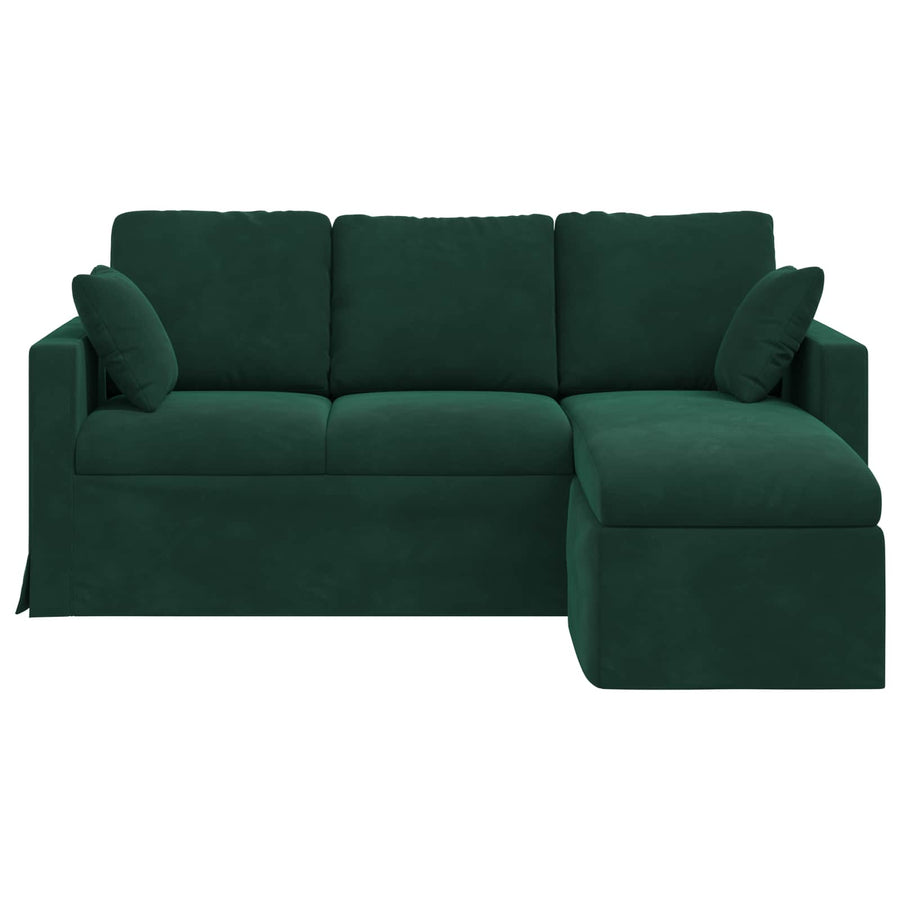 Bank Donkergroen 178 x 134 x 80 cm Fluweel