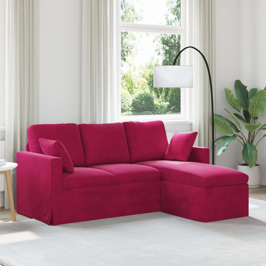 Bank Wijnrood Totale afmetingen: 178 x 134 x 80 cm (B x D x H)