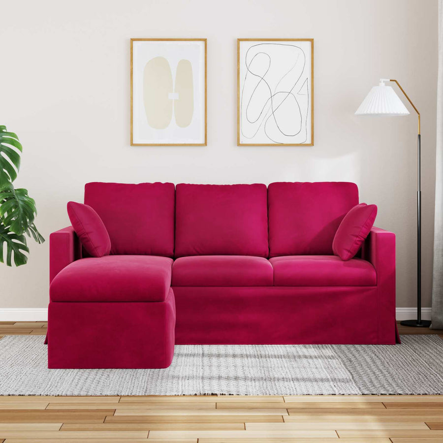 Bank Wijnrood Totale afmetingen: 178 x 134 x 80 cm (B x D x H)
