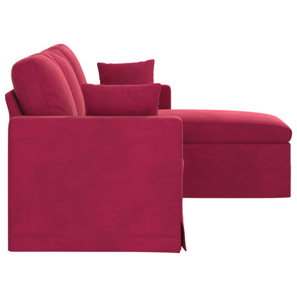Bank Wijnrood Totale afmetingen: 178 x 134 x 80 cm (B x D x H)