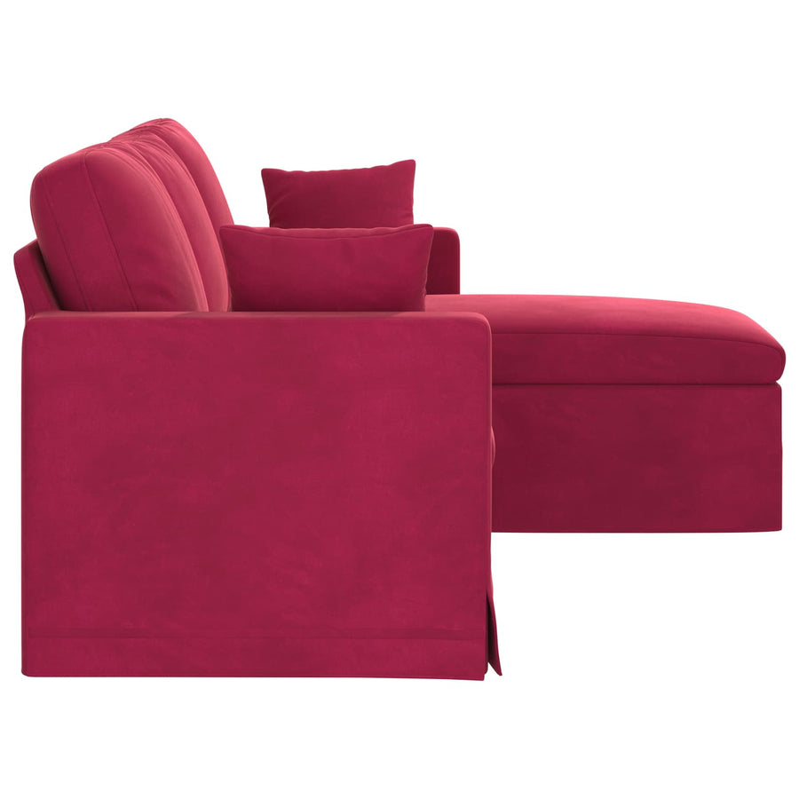 Bank Wijnrood Totale afmetingen: 178 x 134 x 80 cm (B x D x H)