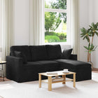Bank zwart 178x134x80 cm fluweel
