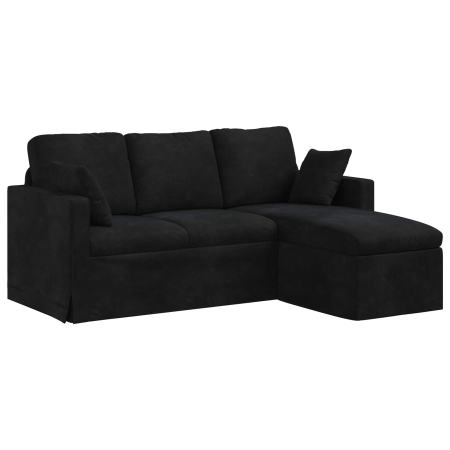 Bank Zwart 178 x 134 x 80 cm Fluweel