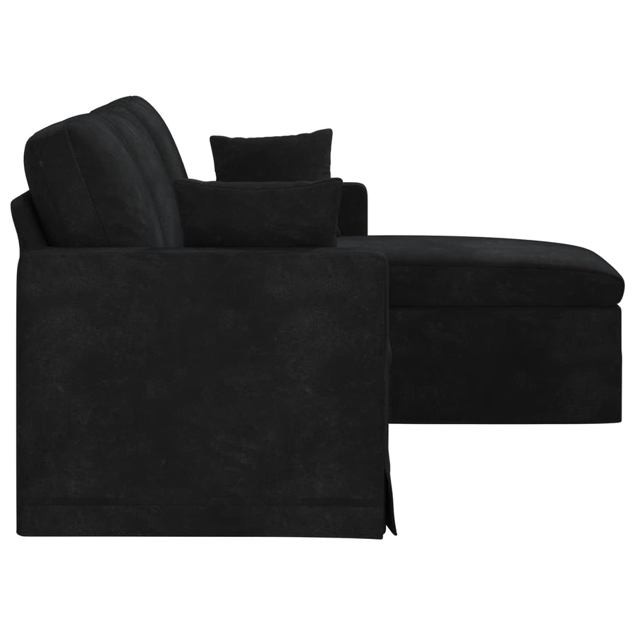 Bank Zwart 178 x 134 x 80 cm Fluweel