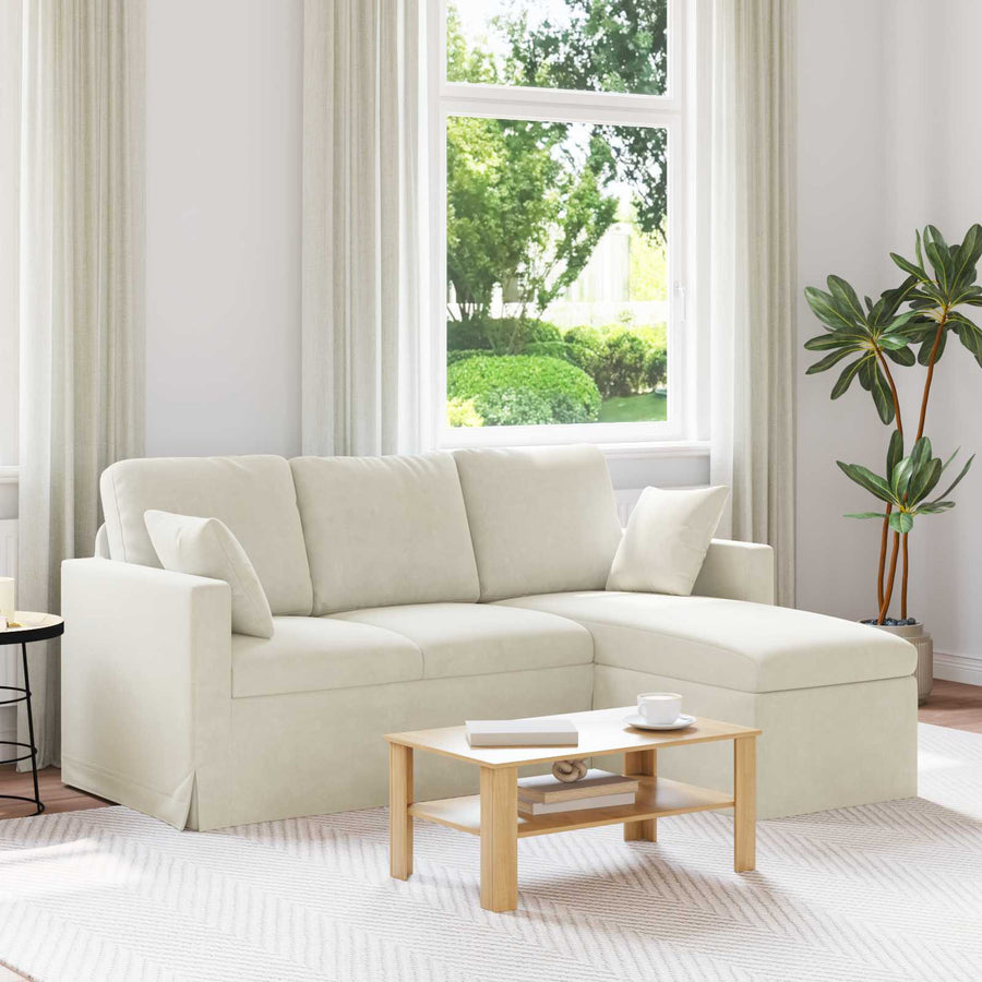 Bank Crème Totale afmetingen: 178 x 134 x 80 cm (B x D x H)