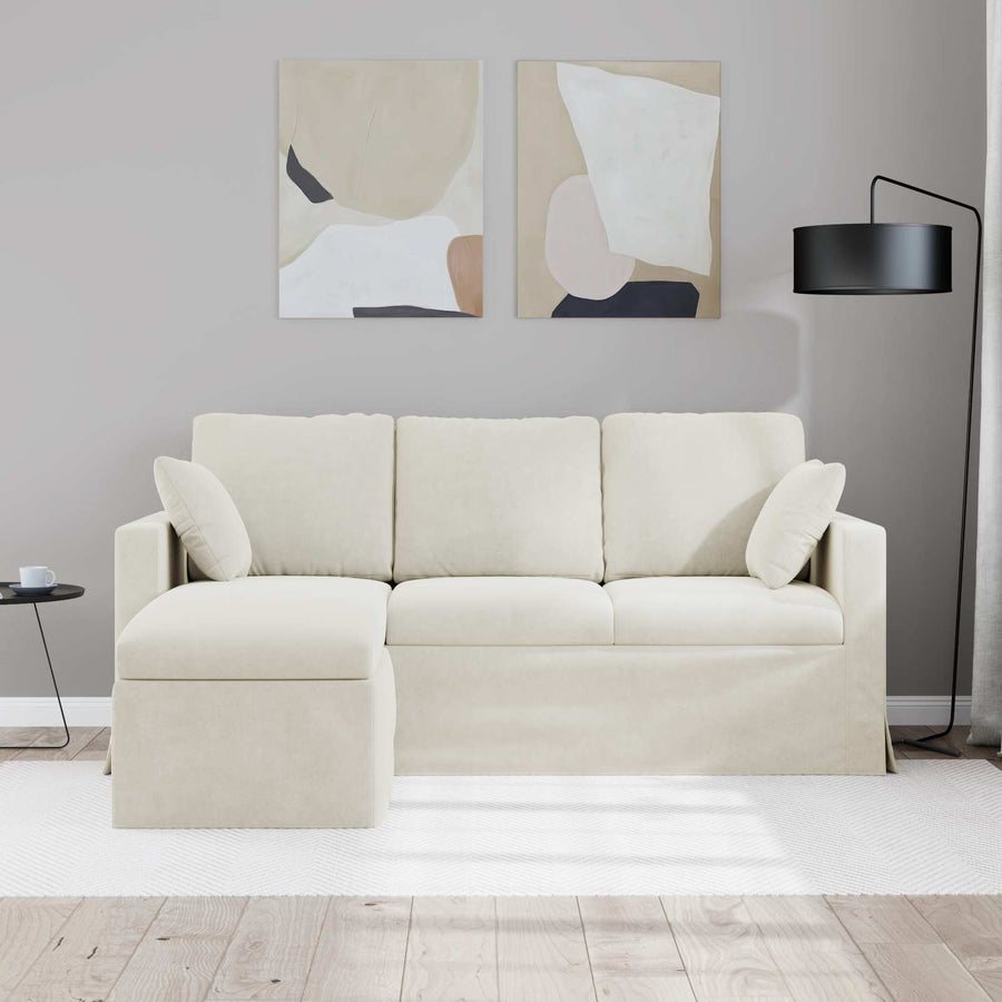 Bank Crème Totale afmetingen: 178 x 134 x 80 cm (B x D x H)