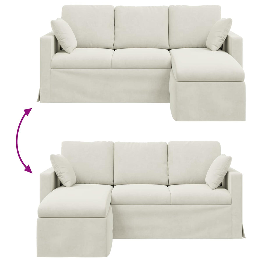 Bank Crème Totale afmetingen: 178 x 134 x 80 cm (B x D x H)