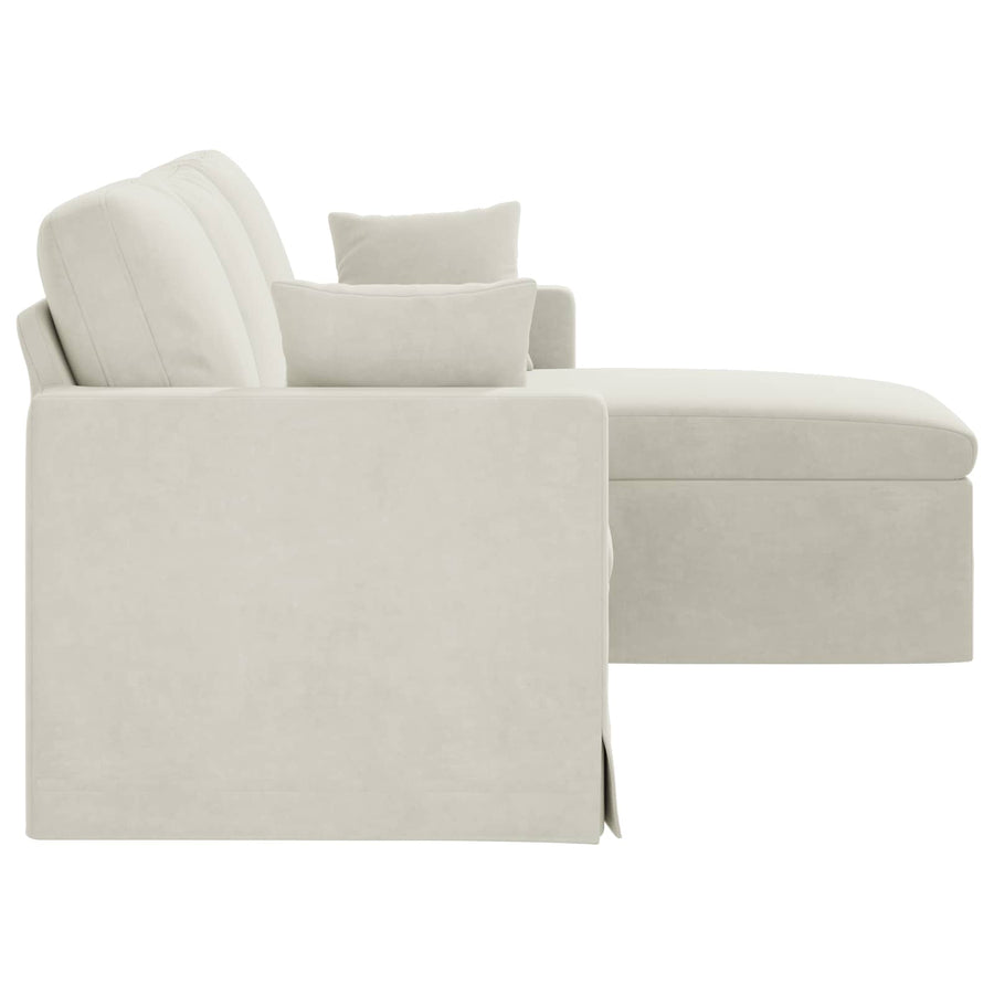 Bank Crème Totale afmetingen: 178 x 134 x 80 cm (B x D x H)