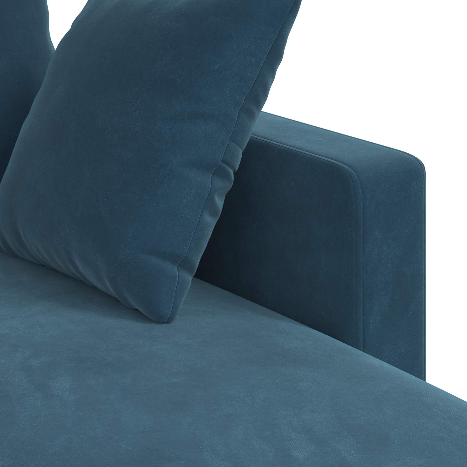 Bank Blauw 178 x 134 x 80 cm Fluweel