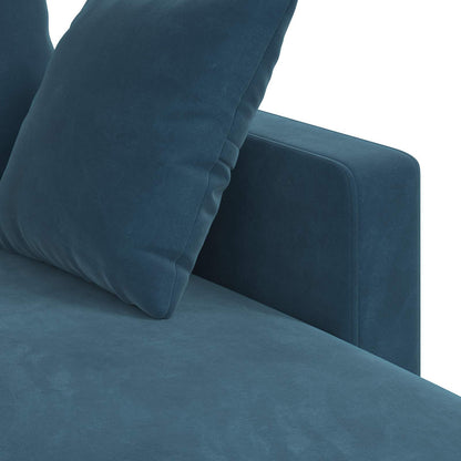 Bank Blauw 178 x 134 x 80 cm Fluweel