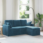 Bank blauw 178x134x80 cm fluweel