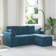 Bank blauw 178x134x80 cm fluweel