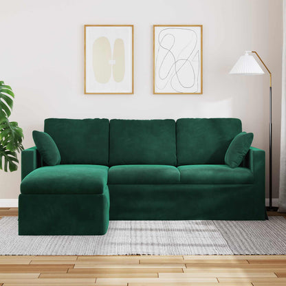 Bank Donkergroen 198 x 134 x 80 cm Fluweel