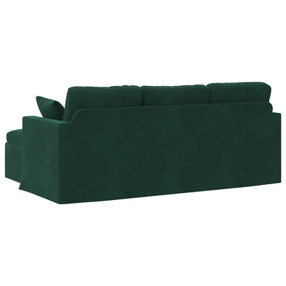 Bank Donkergroen 198 x 134 x 80 cm Fluweel