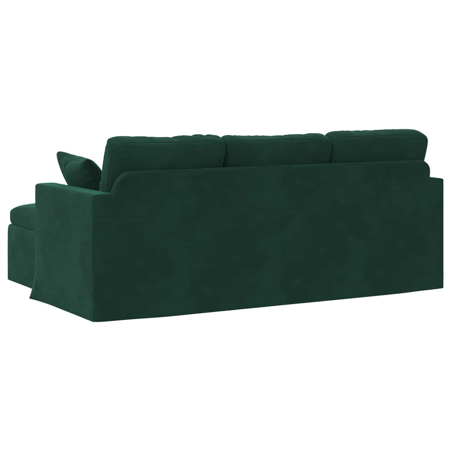 Bank Donkergroen 198 x 134 x 80 cm Fluweel