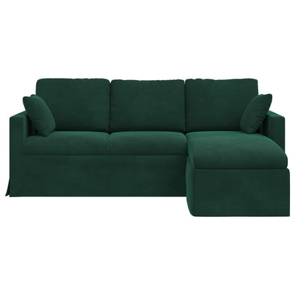 Bank Donkergroen 198 x 134 x 80 cm Fluweel