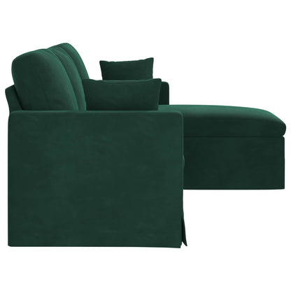 Bank Donkergroen 198 x 134 x 80 cm Fluweel