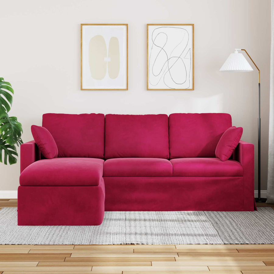 Bank Wijnrood Totale afmetingen: 198 x 134 x 80 cm (B x D x H)