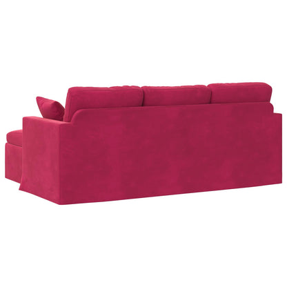 Bank Wijnrood Totale afmetingen: 198 x 134 x 80 cm (B x D x H)