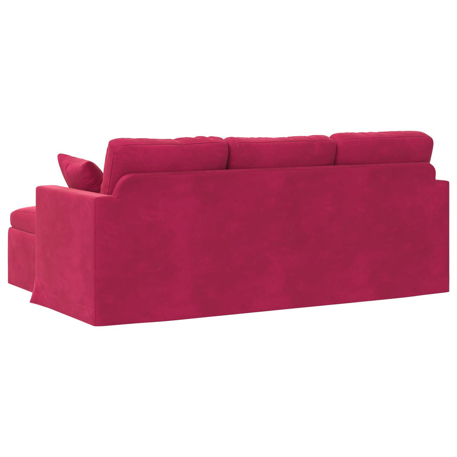 Bank Wijnrood Totale afmetingen: 198 x 134 x 80 cm (B x D x H)