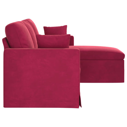 Bank Wijnrood Totale afmetingen: 198 x 134 x 80 cm (B x D x H)