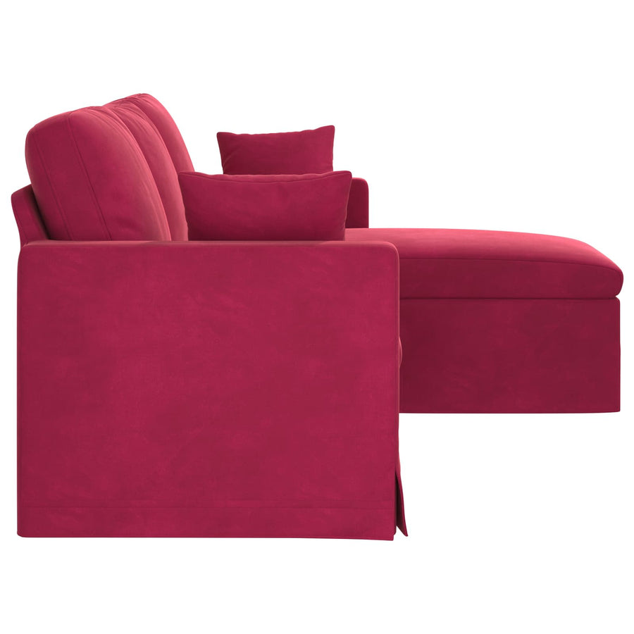Bank Wijnrood Totale afmetingen: 198 x 134 x 80 cm (B x D x H)