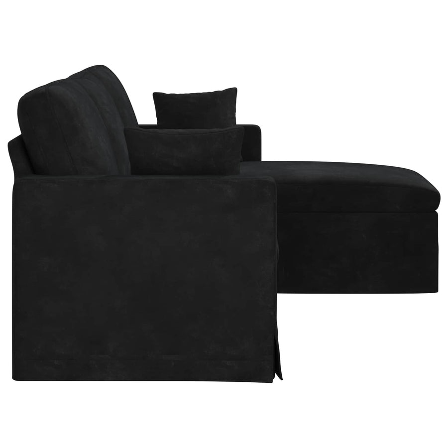 Bank Zwart 198 x 134 x 80 cm Fluweel