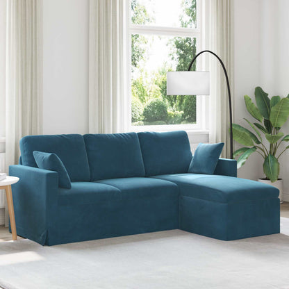 Bank Blauw 198 x 134 x 80 cm Fluweel