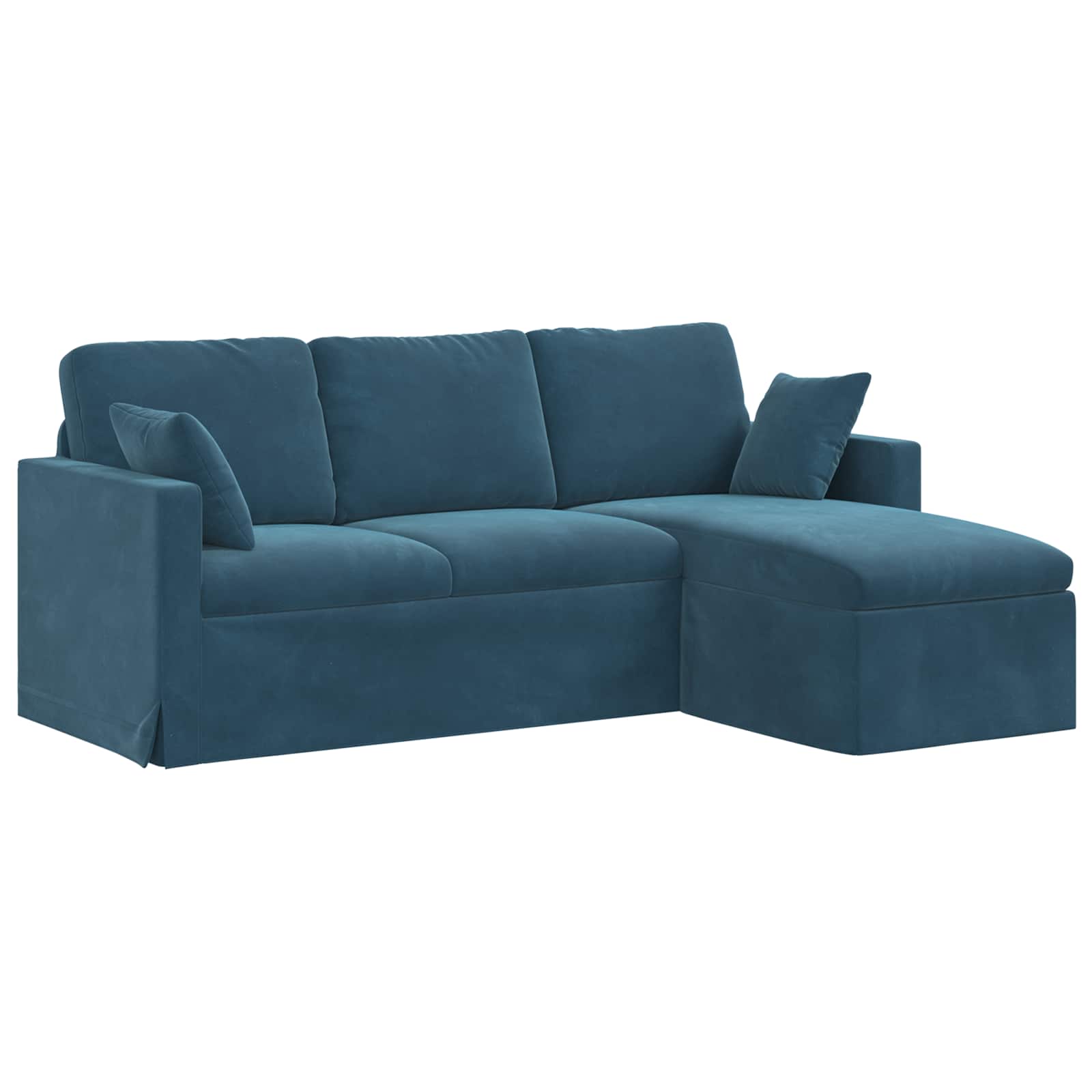 Bank Blauw 198 x 134 x 80 cm Fluweel