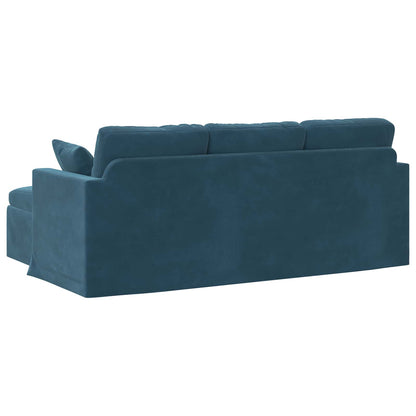 Bank Blauw 198 x 134 x 80 cm Fluweel