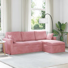 Bank 228x134x80 cm fluweel roze