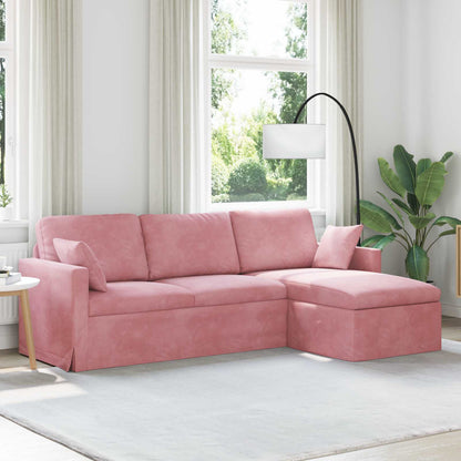 Bank Roze 228 x 134 x 80 cm Fluweel