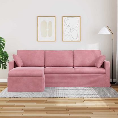 Bank Roze 228 x 134 x 80 cm Fluweel