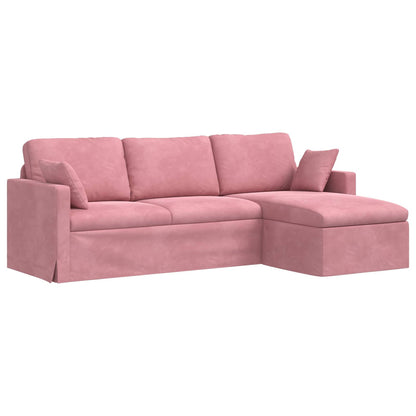 Bank Roze 228 x 134 x 80 cm Fluweel