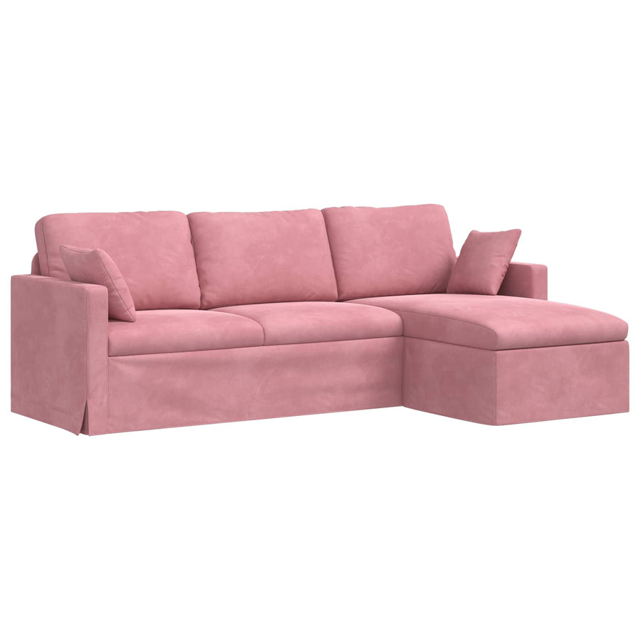 Bank Roze 228 x 134 x 80 cm Fluweel