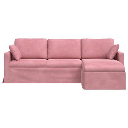 Bank Roze 228 x 134 x 80 cm Fluweel