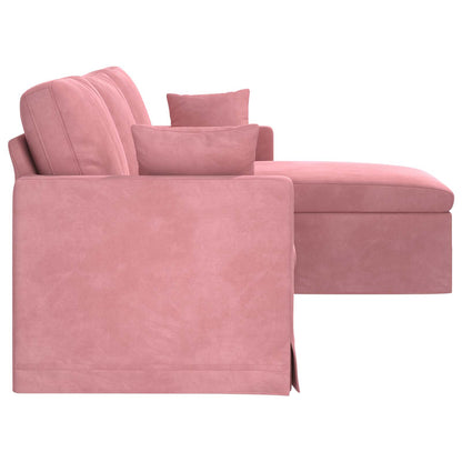 Bank Roze 228 x 134 x 80 cm Fluweel