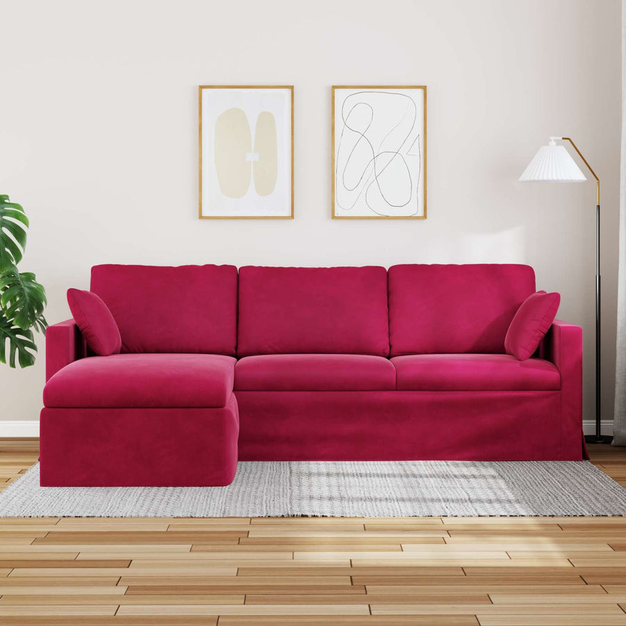 Bank Wijnrood Totale afmetingen: 228 x 134 x 80 cm (B x D x H)